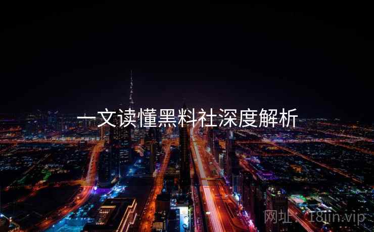 一文读懂黑料社深度解析