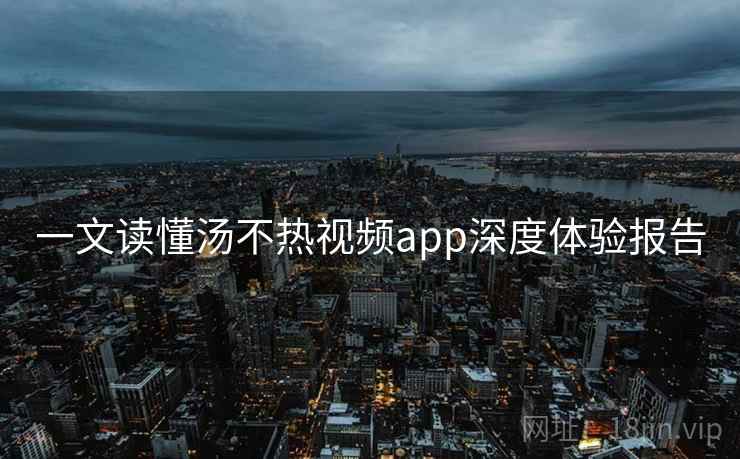 一文读懂汤不热视频app深度体验报告